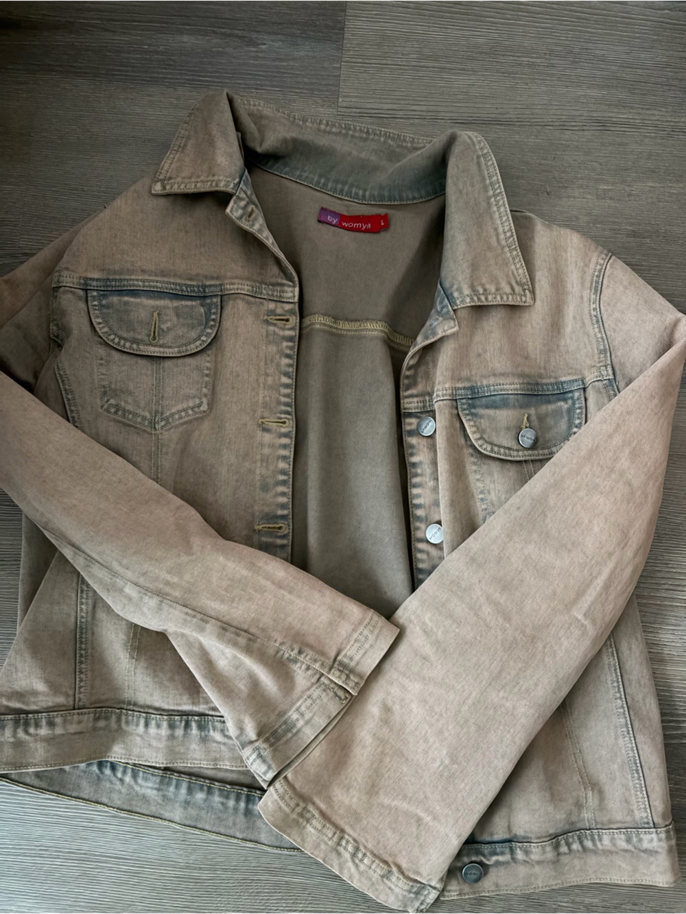 Men's Light Tan Denim Jacket - Unbranded